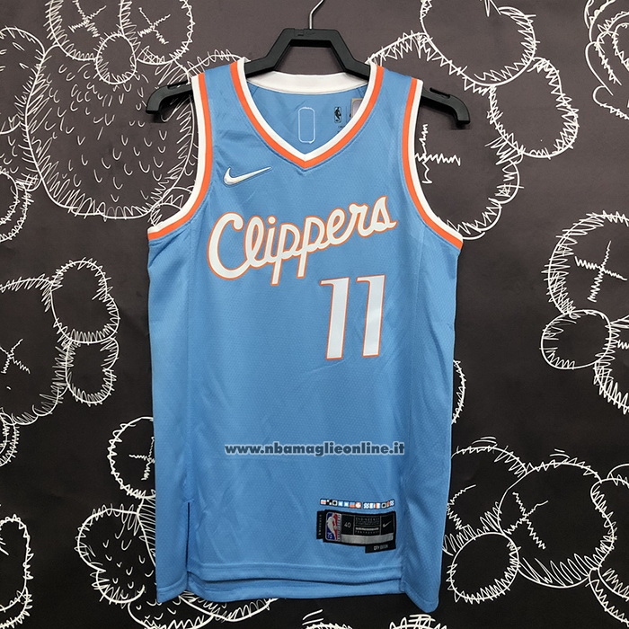 Maglia Los Angeles Clippers John Wall #11 Citta 2021-22 Blu